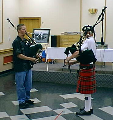 Click to hear the bagpipe harmony duet